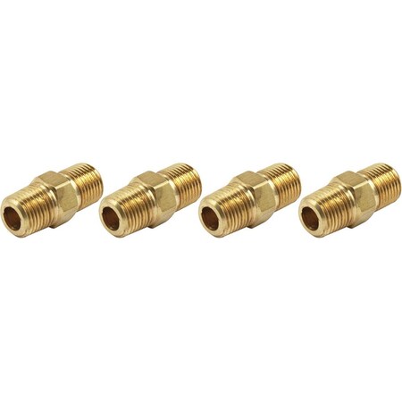 Allstar Performance 0.125 in. NPT Male Union Fittings; Natural, 4PK ALL50184